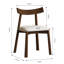 Set Of 2 Modern Dining Chairs In Walnut Finish(Only Dining Chairs)-1456417352