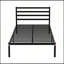 Structure de lit plateforme simple en métal avec grand rangement sous le lit
