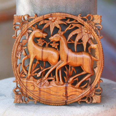 Panneau de relief en bois pour chevreuil Loon Peak
