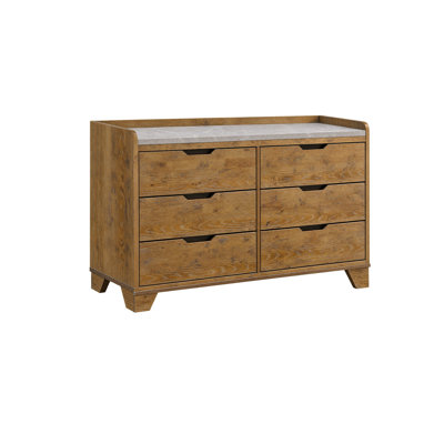 Ensemble de chambre à coucher King, brun clair et gris Aspen, 2 pièces avec table de chevet
