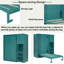 Lit escamotable simple avec bureau roulant, armoire de rangement et bibliothèque-1074011035