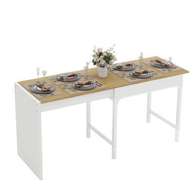 Rectangular with Steel Base Dining Table