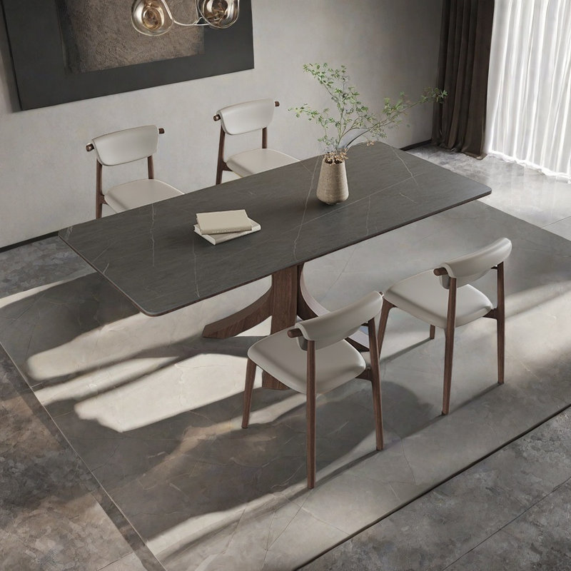 Ensemble de table de salle à manger mat, H 29,52 po x L 59,05 po x l 31,49 po