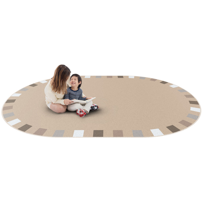 Tapis «On The Border» par Joy Carpets, Ovale 5 pi 4 po x 7 pi 8 po