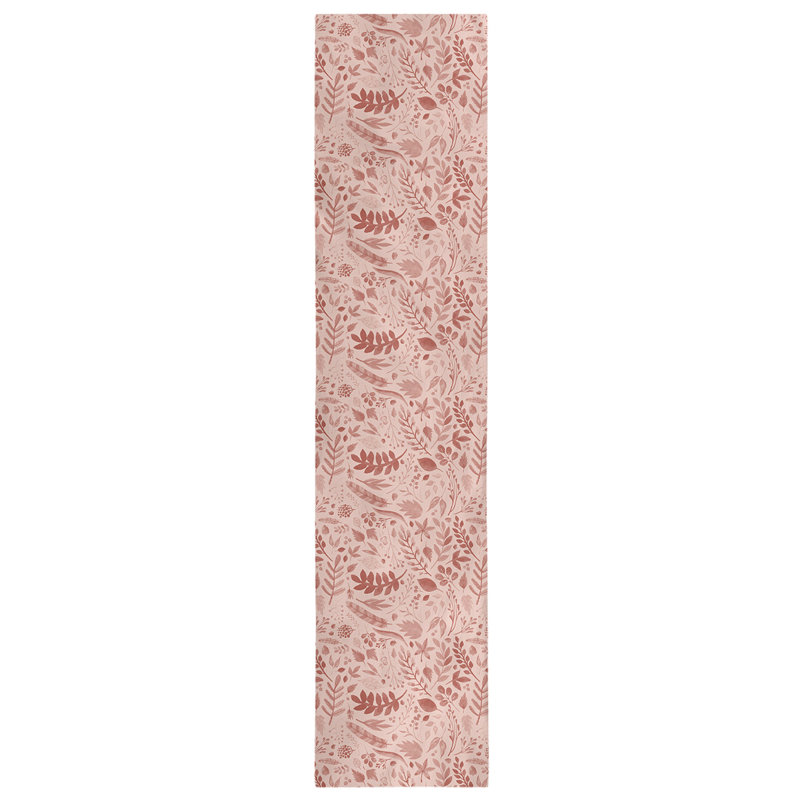 Chemin de table Festive Hol Autumn, L 90 po x l 16 po, Rose/rouge, Polyester