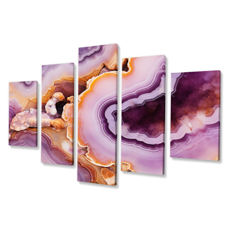 Kayson - Marble Wall Art 5 Piece, 32" H x 60" W