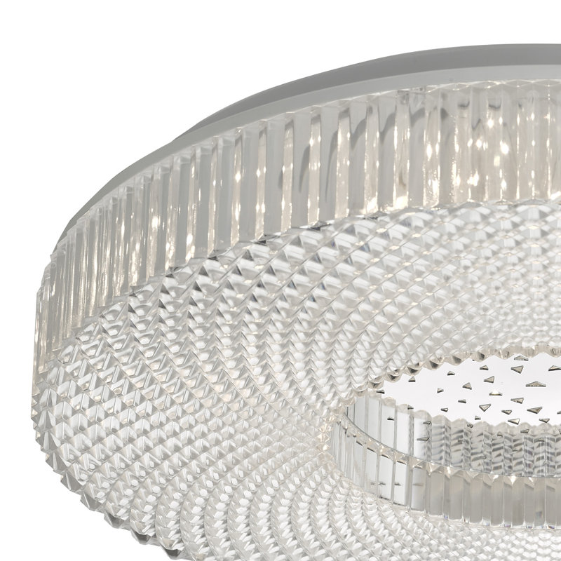 Cheylee Plastic LED Flush Mount, 8cm H x 8cm W x 40cm D