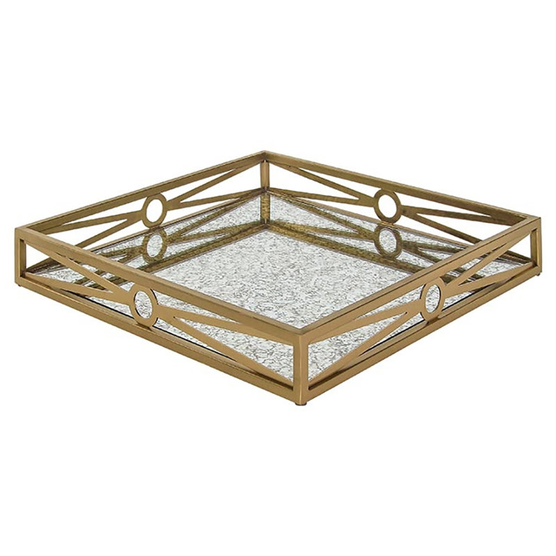 Paris Serving Tray, 2.5" H x 13.75" W x 13.75" D