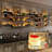 31.5In Modern LED Wine Rack Wall Mounted, 3-Tier Floating Bar Shelves With Wine Glass Rack, Large Hanging Liquor Shelf Wall Mounted, For Home Bar Dining Room Cafe Decorative (Black, 31.5In/80Cm)-788784892