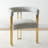 Rienna 18" Seat Height Chenille Upholstered Gold Kitchen Dining Armchair-1018381390