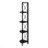 Bookshelf, Bookcase, Etagere, Corner, 4 Tier, 60"H, Office, Bedroom, Laminate, Metal, Contemporary, Modern-1292707906