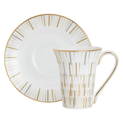 Luminous Bone China Espresso Cup and Saucer