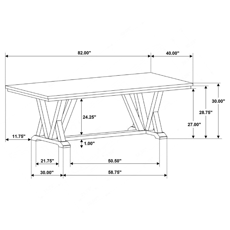 Ensemble de table de salle à manger 7 pièces Ruston