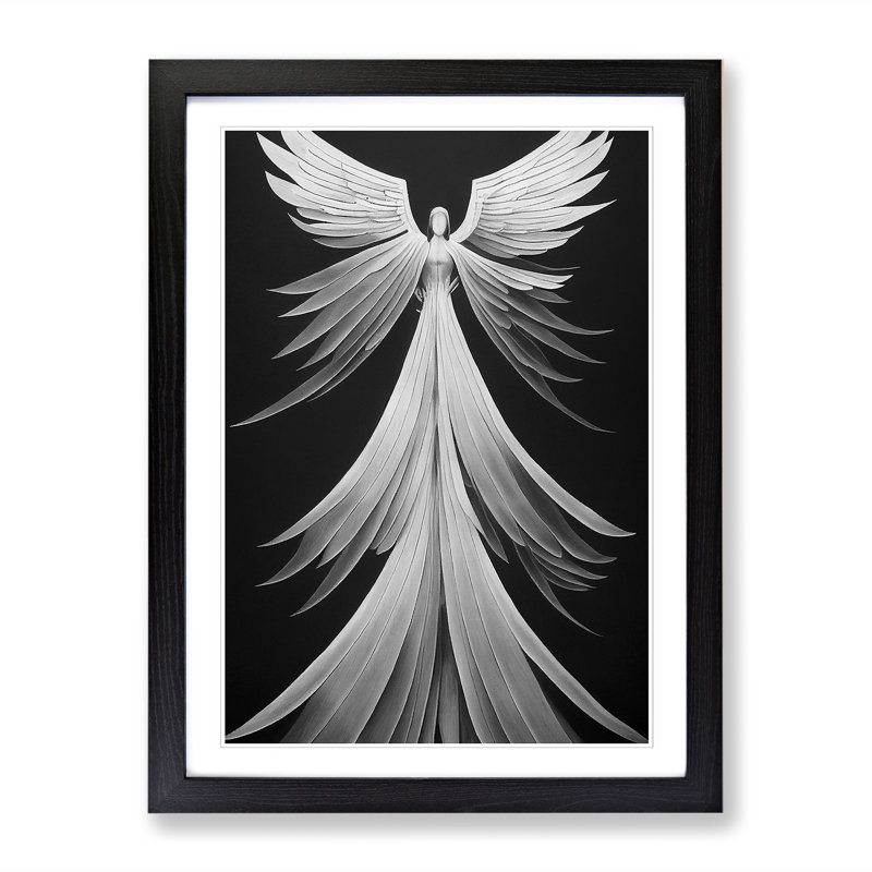 Unique Angel Vol.1 - Wall Art, 46cm H x 34cm W x 2cm D, Oak