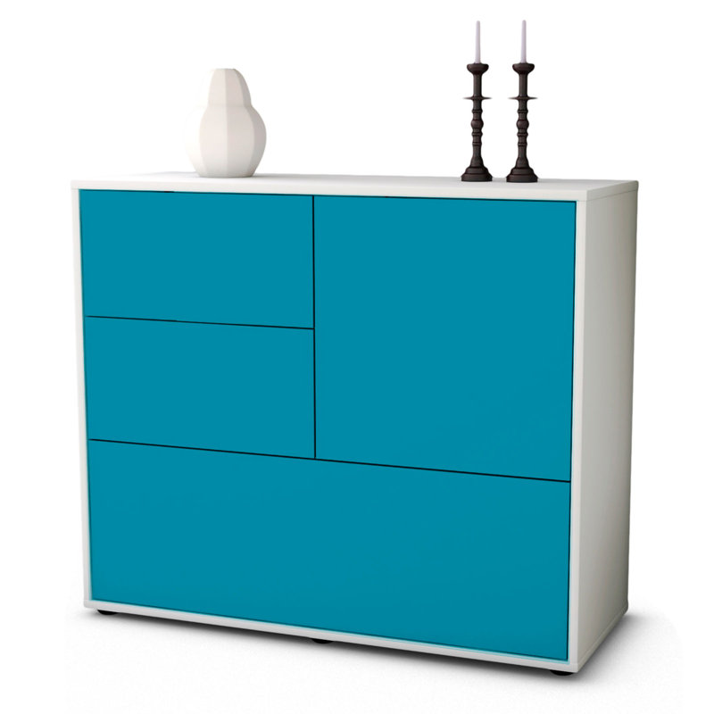 Richas Sideboard, White/Turquoise