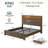 ​King Size Storage Bed with Multi-Function Headboard, Space Saving Design, Brown-192090347-186564644