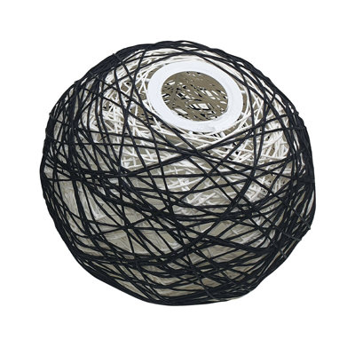 14.5 cm H Round Bamboo Lamp Shade ( Uno ) in Brown
