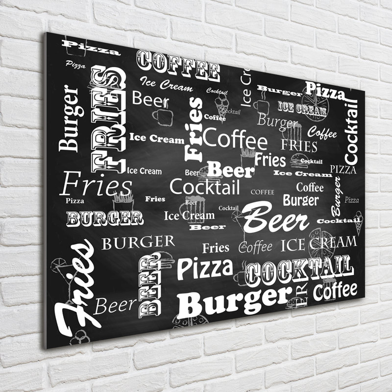 Menu In The Restaurant - No Frame Print on Glass