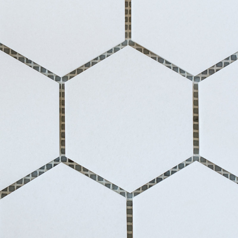 Thassos Premium 3" x 3" Marble Natural Stone Honeycomb Wall & Floor Tile