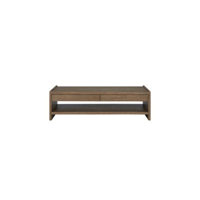Wood Top 2 Drawer Cocktail Table