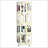 4-Tier All-Steel Rotating Bookshelf With 360° Wheels-1009076493