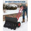 Pelle à neige à angle réglable 29 po - Double poignée ergonomique - Acier au carbone durable, antidérapant - Poussoir à neige pour entrée, trottoir ou trottoir-132469685