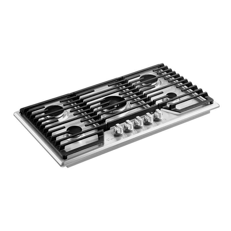 Empava 36" Recessed Gas Stove Cooktop, with 5 Italy SABAF Sealed Burner, NG/LPG Convertible, in Stainless Steel 