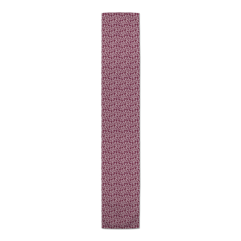 Vines Outdoor Table Runner Floral, 72" x 16", Purple