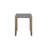 Aston 21" Wide Rustic Industrial Solid Wood Concrete Like Finish Square End Table