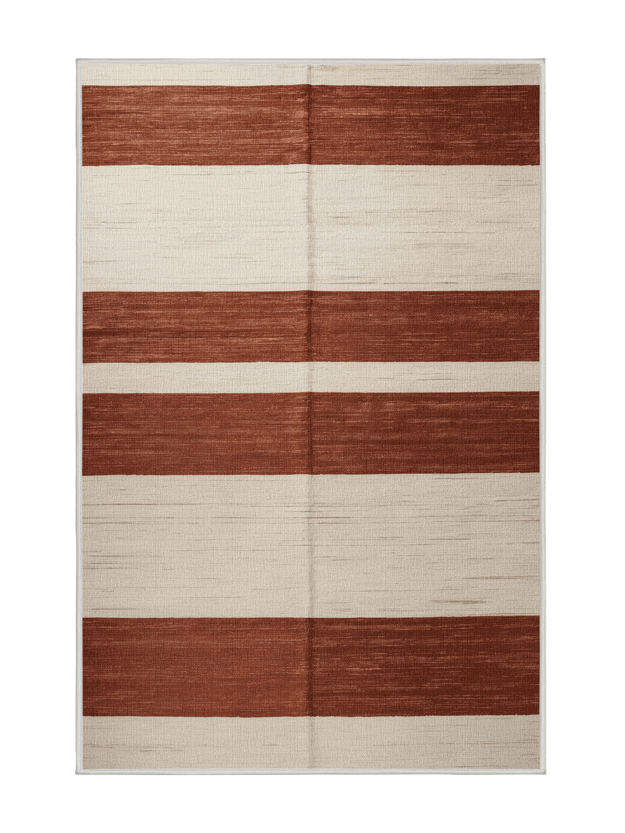 Hokku Designs Machine Washable Horizontal Stripes Beige Area Rug | Wayfair