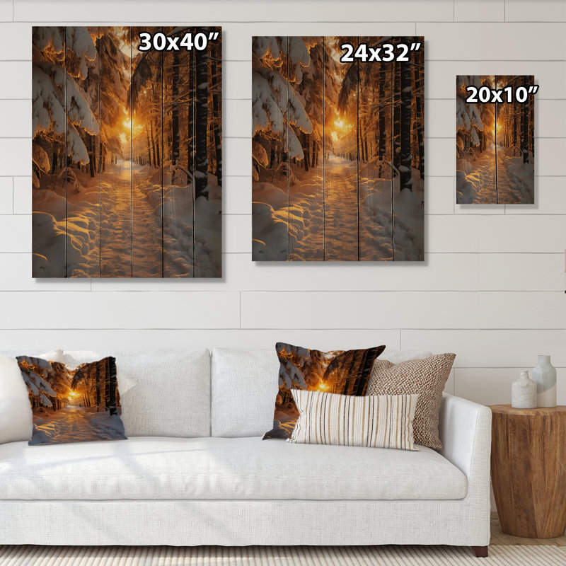 Brenza Alaska Silent Winter II sur impression sur bois, H 20 po x l 10 po x P 0,78 po