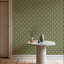 Deco Lily - Olive Wallpaper
