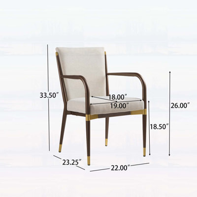 Ensemble de 2 fauteuils de salle à manger modernes avec structure en fer robuste et élégants détails dorés pour une décoration intérieure raffinée.
