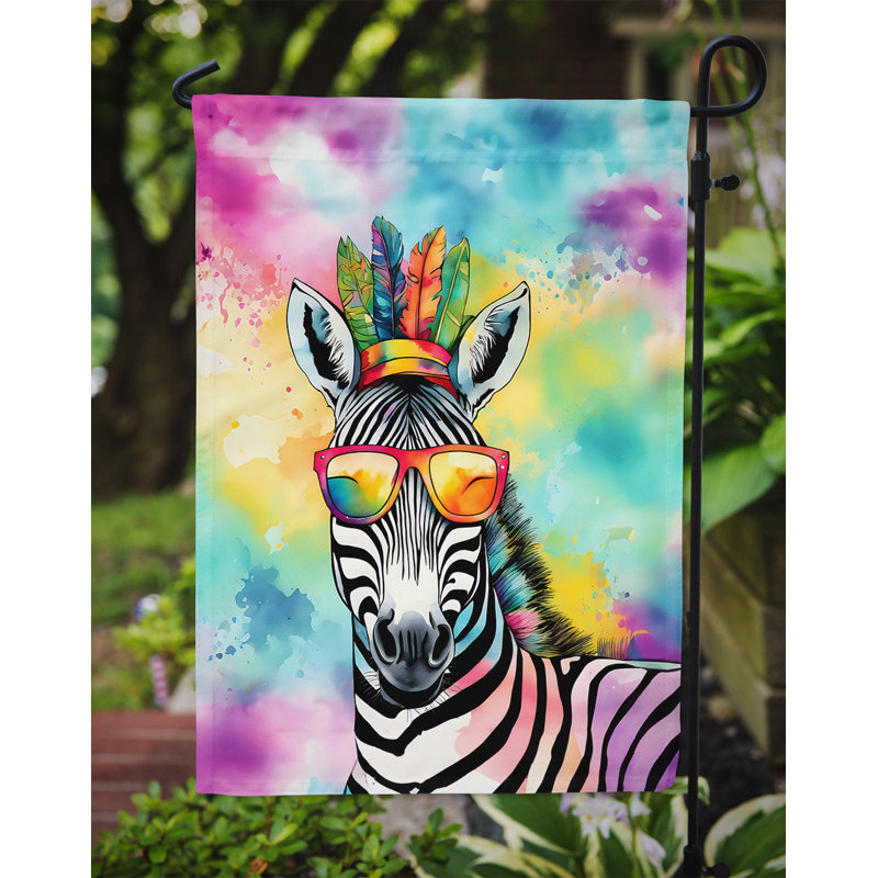 Drapeau de jardin zippé hippie