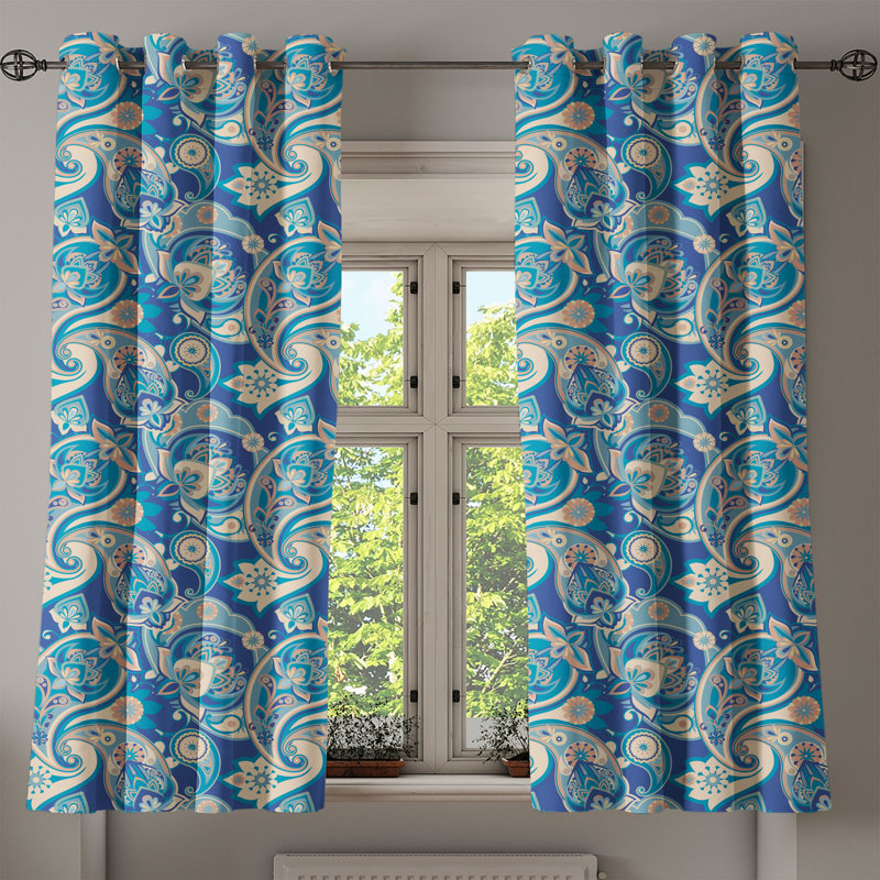 Sateen Blackout Curtains / Drapes Pair, 50" W x 54" L