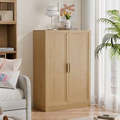 Armoire de rangement moderne à 2 portes avec tablettes réglables 31 po