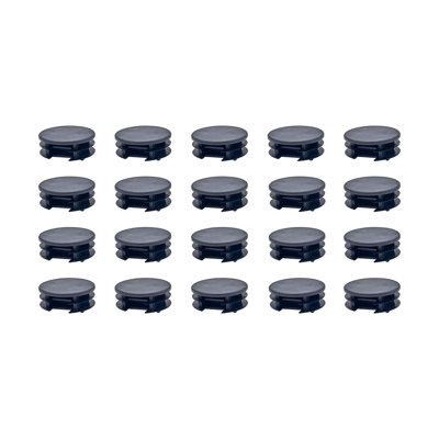 Outwater Plastic 2" Dia. Round Insert End Caps For Tubing, Finishing Plug For Round Tubing Chair Glide, Floor Protector, Fits Multi Gauge Tubing, USA Made, 20 Pack