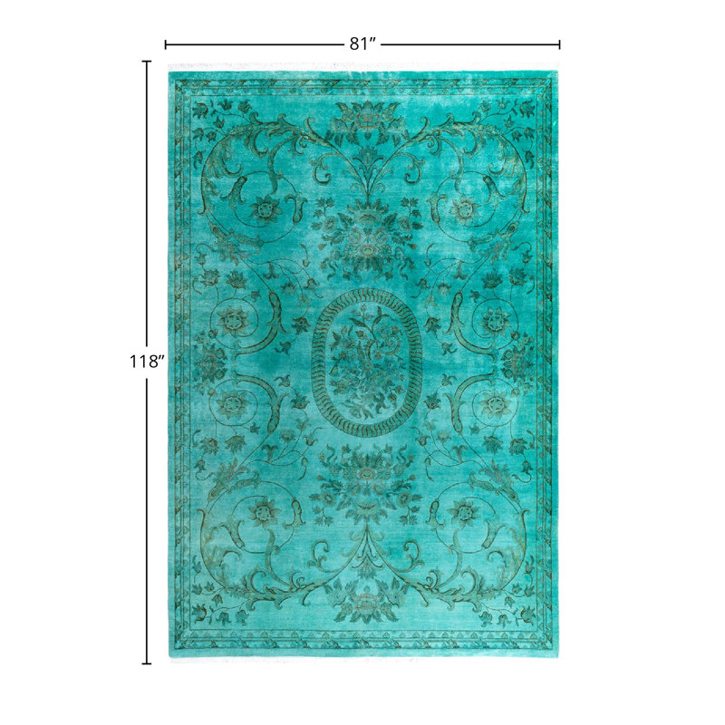 Overyed One-of-a-Kind Rectangle 6'9" X 9'10" Hand Knotted Area Rug