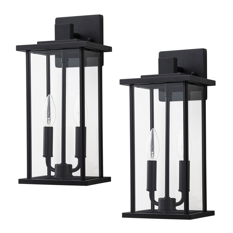 Outdoor Wall Lantern with Clear Glass Shade
