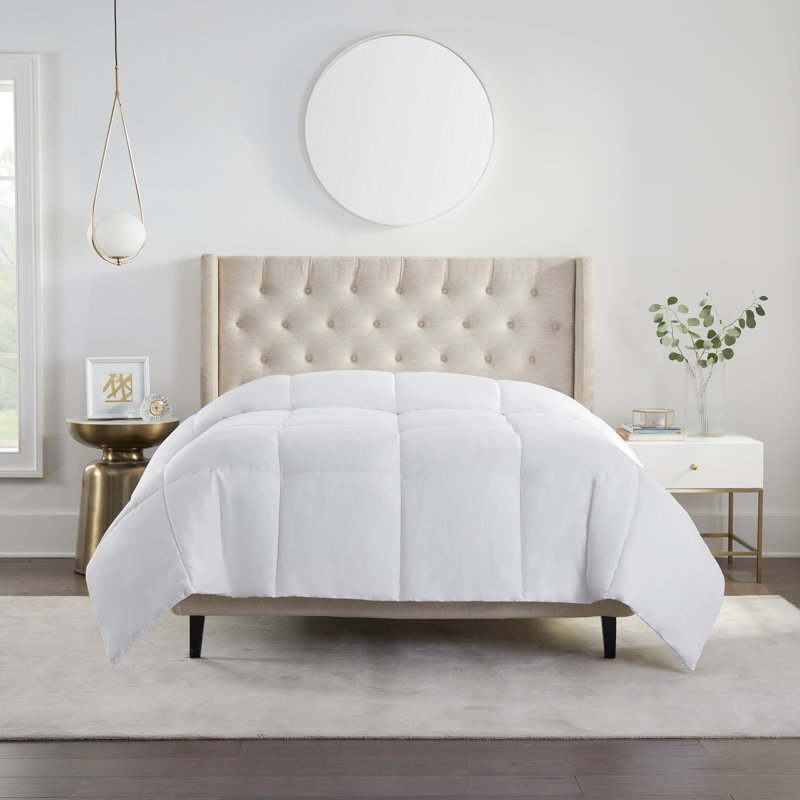 Simply Clean White Microfiber Comforter, King Comforter