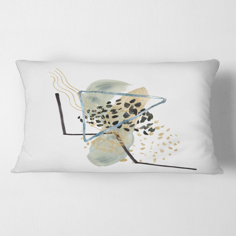 Minimalistic Ink Mountains Rectangular Pillow Cover & Insert