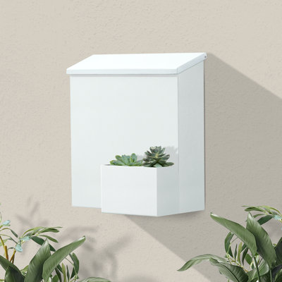 Greetings Wall Mounted Steel Mailbox