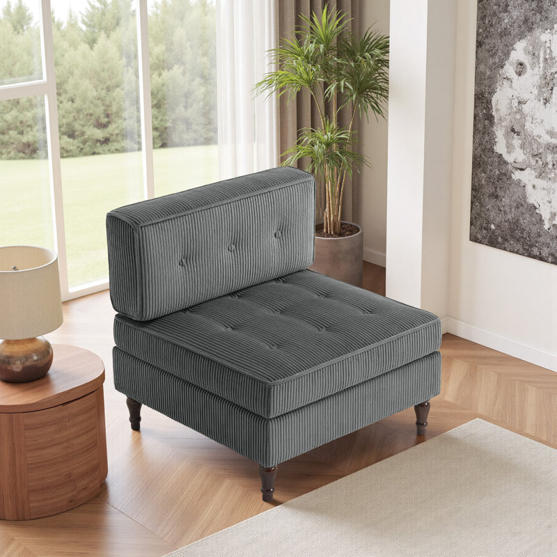Upholstered Accent Chair, Grey