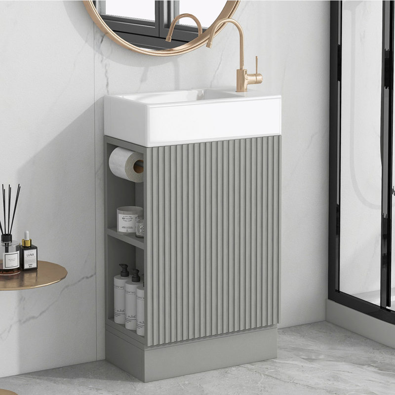 Bathroom Vanity with Sink, Gray