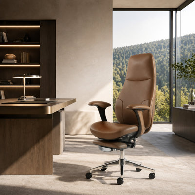 Chaise de bureau rotative réglable avec repose-pieds