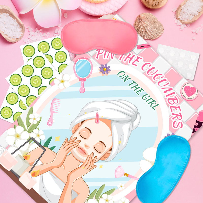 Spa Party Games, 7 pièces Pin The Cucumber on The Girl - Affiche de jeu Spa