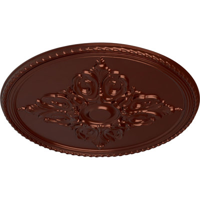 Endurathane Milton Ceiling Medallion, 54 1/4"OD x 2 7/8"P Hand-Painted Antique Copper Finish
