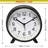 Table Clock Round Plastic Tabletop Clock with Alarm Function 5.75 Inches-22083954