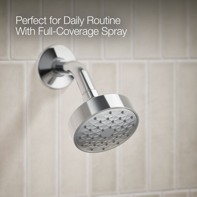 Pitch Rite-Temp Bath And Shower Trim Kit With Push-Button Diverter And Lever Handle 2.5 Gpm, Polished Chrome