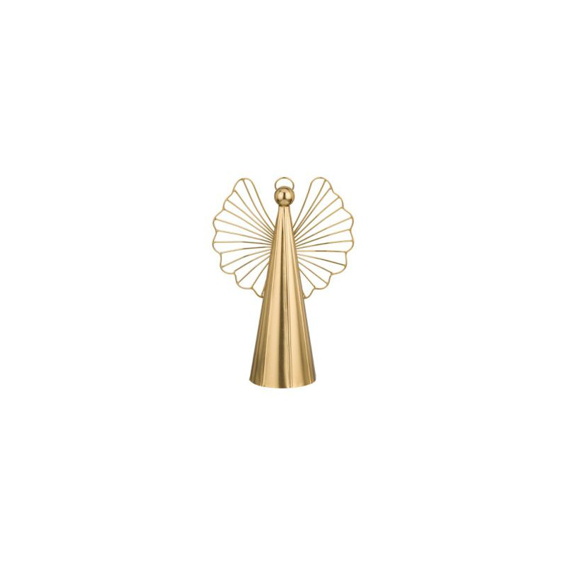 Figurine standard ange en métal, H 3,5 po x l 10 po x P 7,25 po